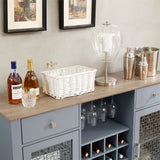 Modern Farmhouse Buffet Cabinet,Sideboard with Drawers and Glass Door