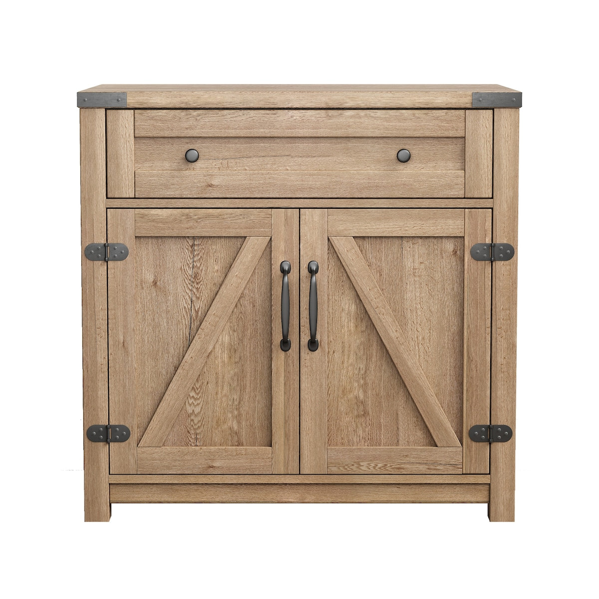 Modern Farmhouse Double Barn Door Accent Cabinet