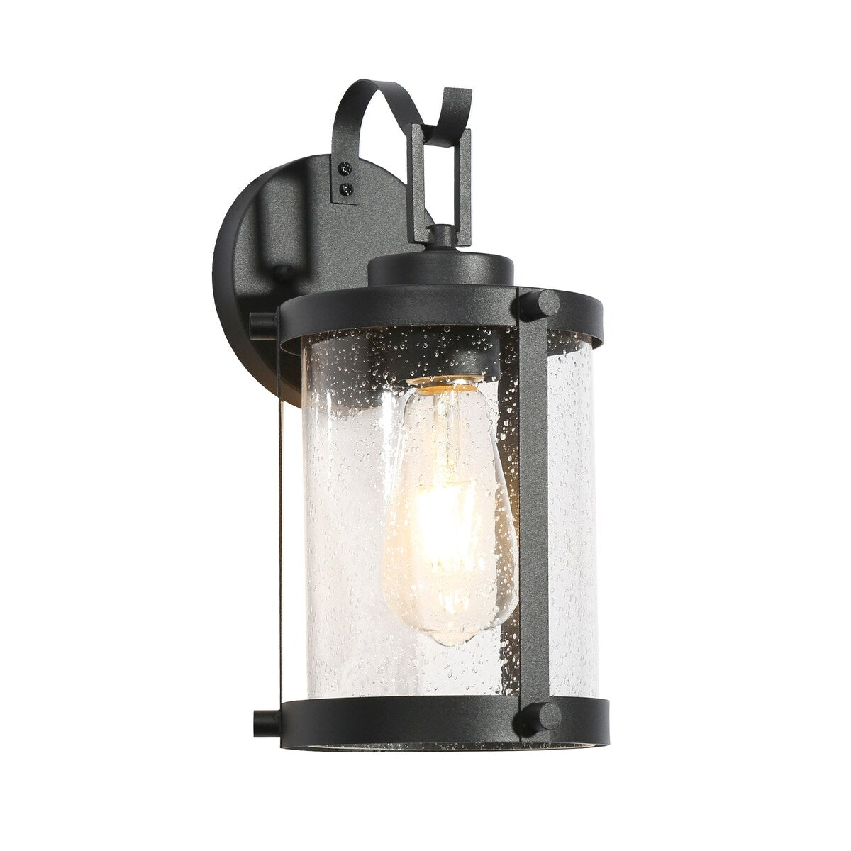 Modern Farmhouse Outdoor Wall Sconces Barn Wall Lanterns Seeded Glass for Garage Porch Front Door