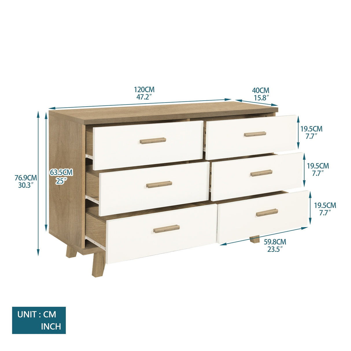 Modern Farmhouse Storage Cabinet with Drawers for Living Room,Dining Room