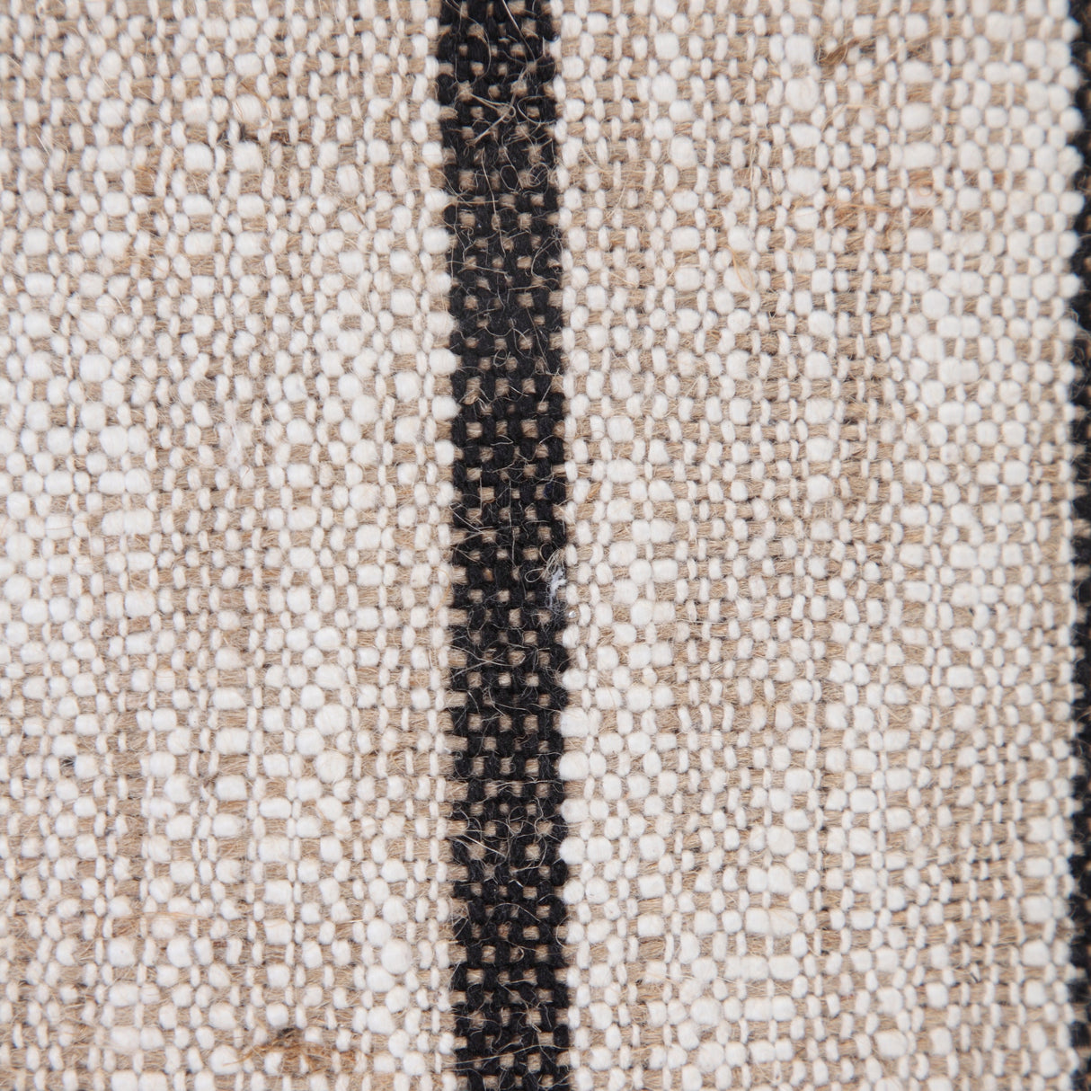 Sevita Modern Farmhouse Striped Throw Pillow with Pom Poms