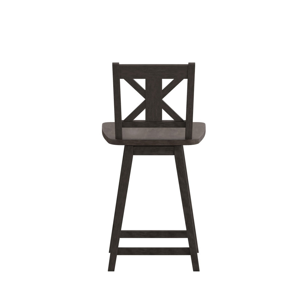 Modern Farmhouse Wooden Swivel Counter Stool