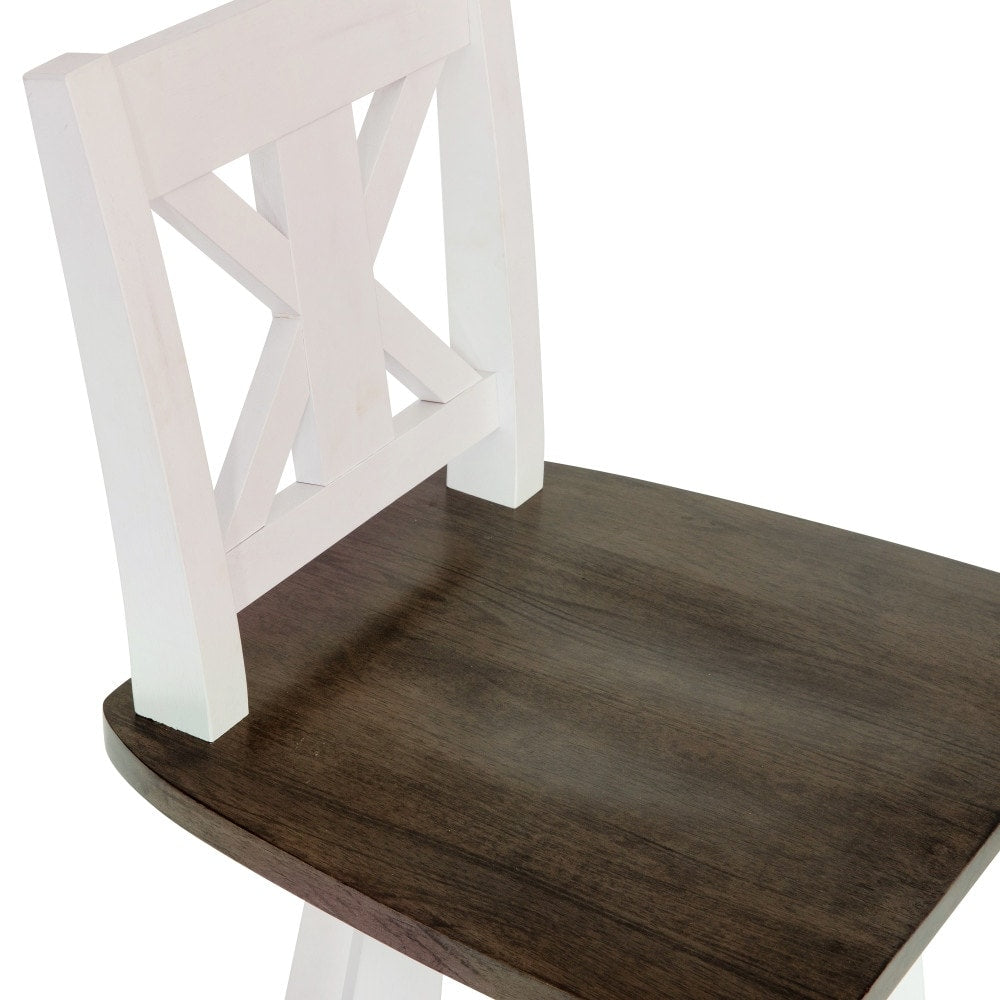 Modern Farmhouse Wooden Swivel Counter Stool