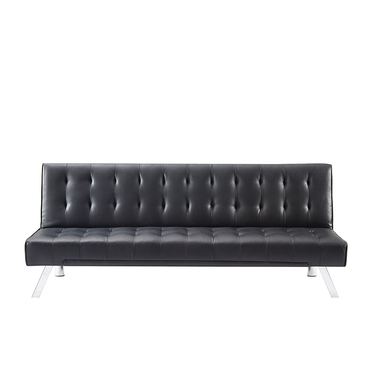 Modern Faux Leather Couch, Convertible Folding Sofa Bed .