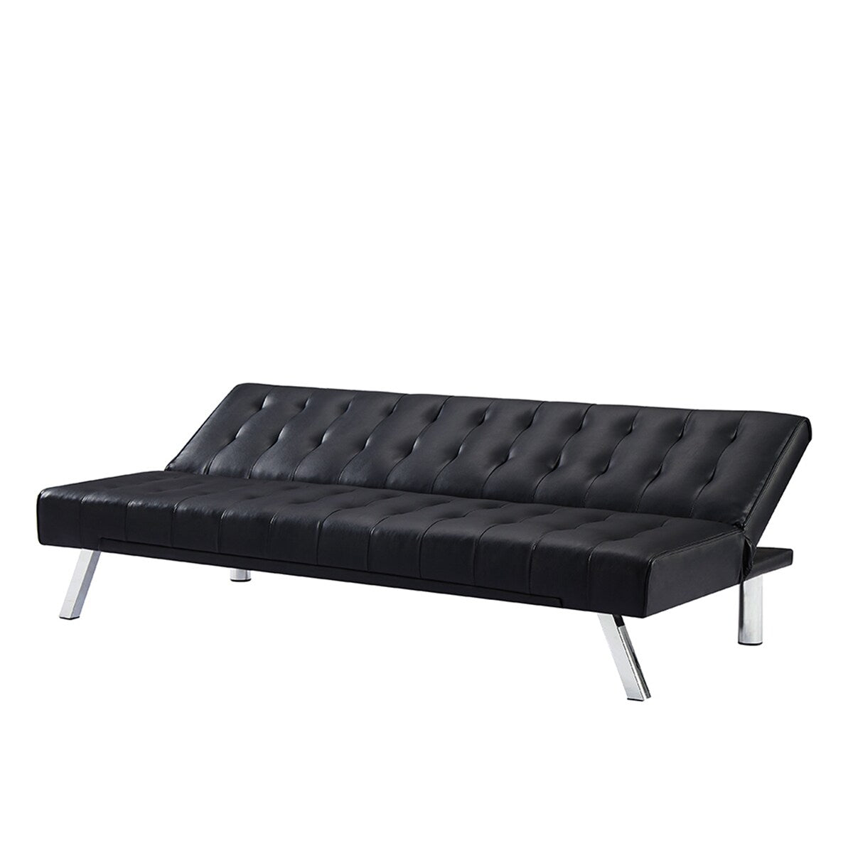 Modern Faux Leather Couch, Convertible Folding Sofa Bed .