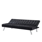 Modern Faux Leather Couch, Convertible Folding Sofa Bed .