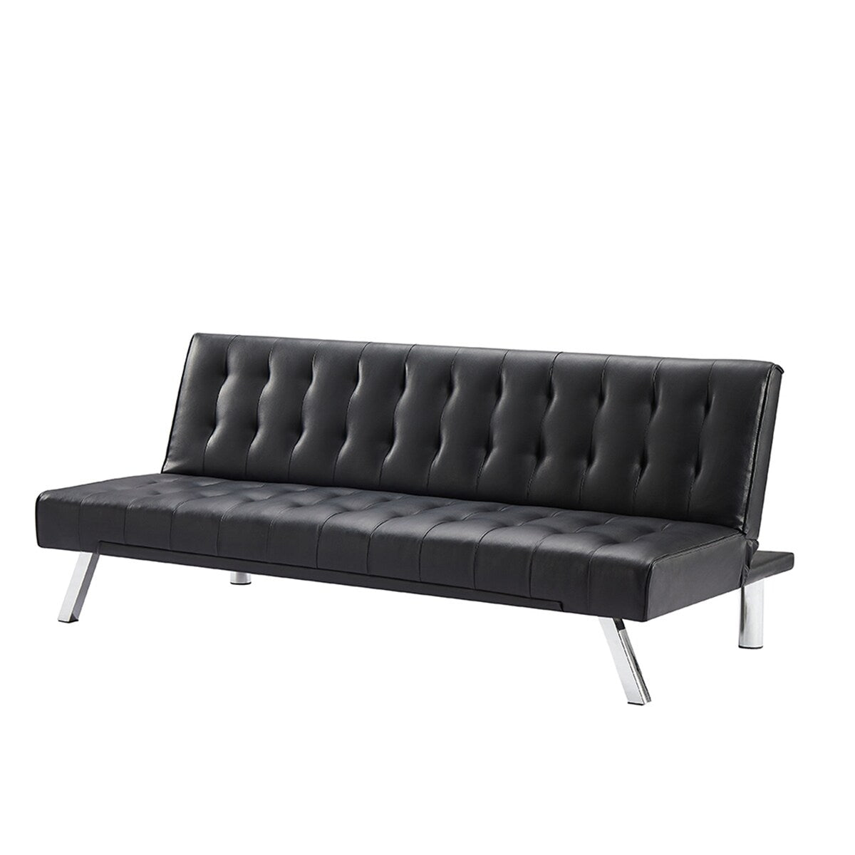 Modern Faux Leather Couch, Convertible Folding Sofa Bed .
