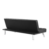 Modern Faux Leather Couch, Convertible Folding Sofa Bed .