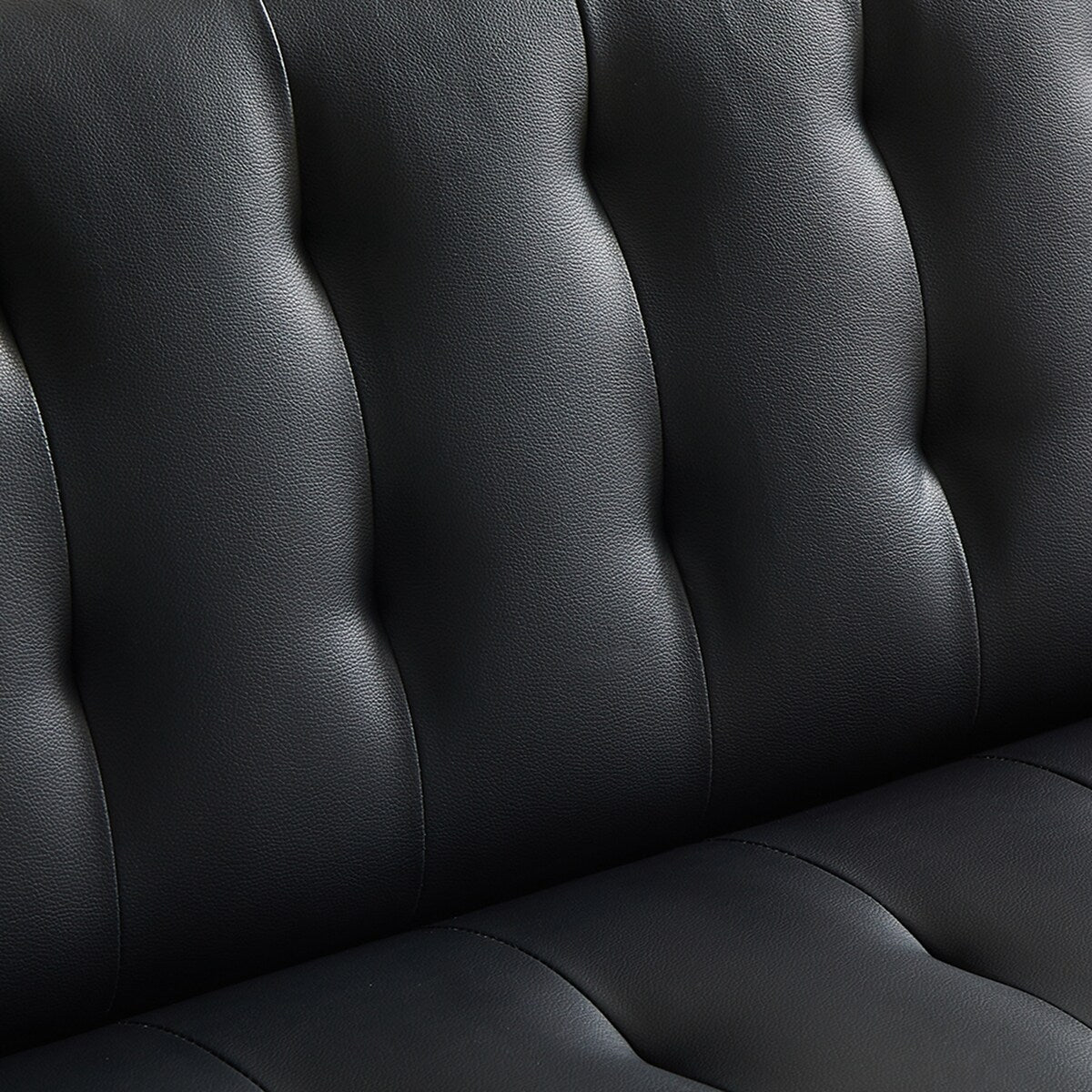 Modern Faux Leather Couch, Convertible Folding Sofa Bed .