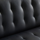 Modern Faux Leather Couch, Convertible Folding Sofa Bed .