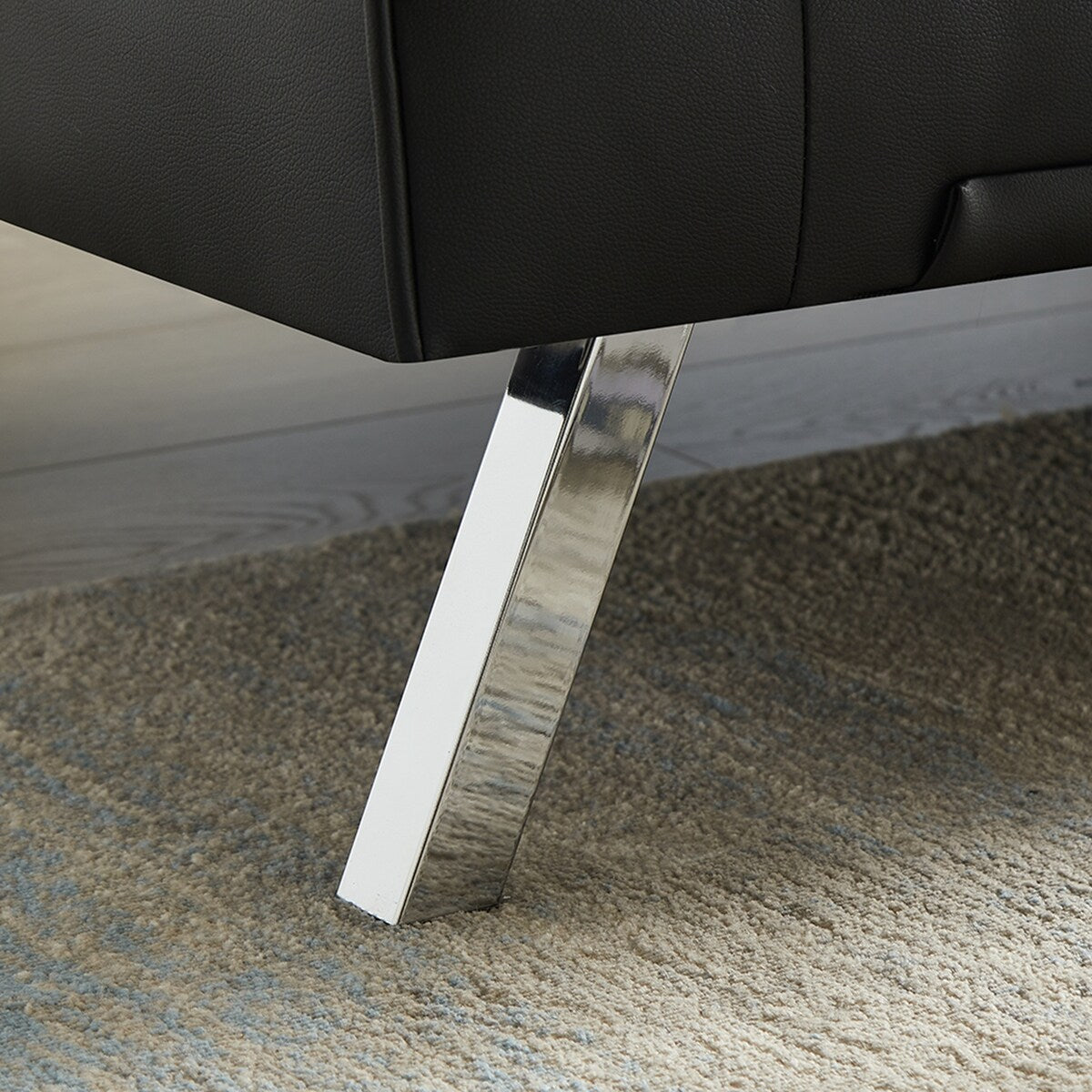 Modern Faux Leather Couch, Convertible Folding Sofa Bed .
