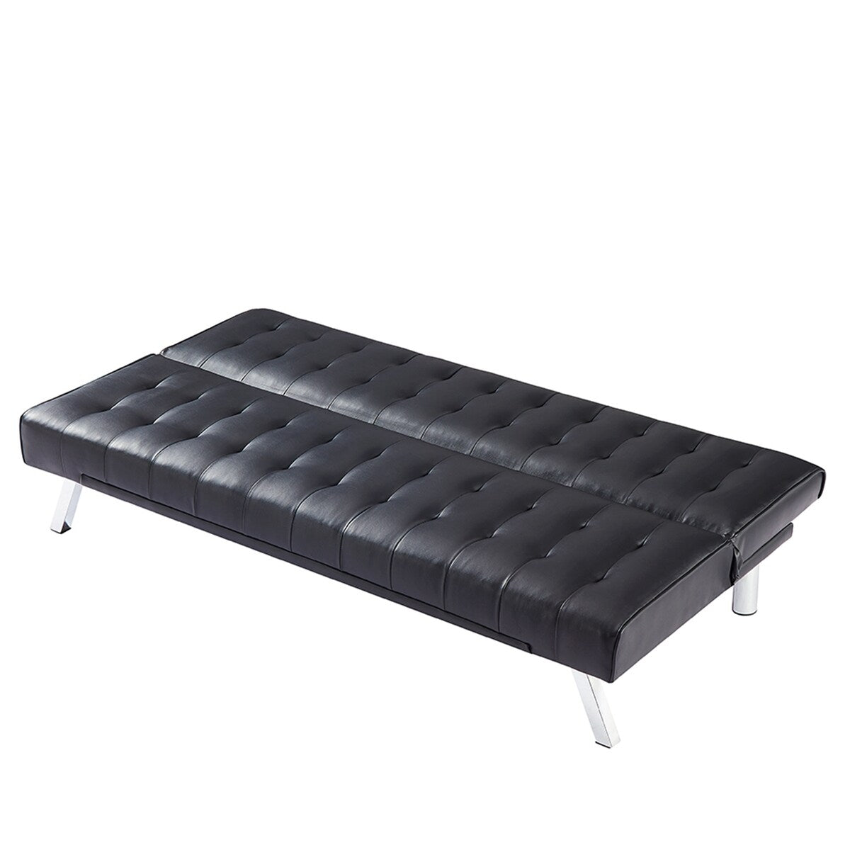 Modern Faux Leather Couch, Convertible Folding Sofa Bed .