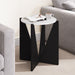 Modern Faux Marble Round Side Table - 19.7"L x 19.7"W x 23.6"H