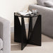 Modern Faux Marble Round Side Table - 19.7"L x 19.7"W x 23.6"H
