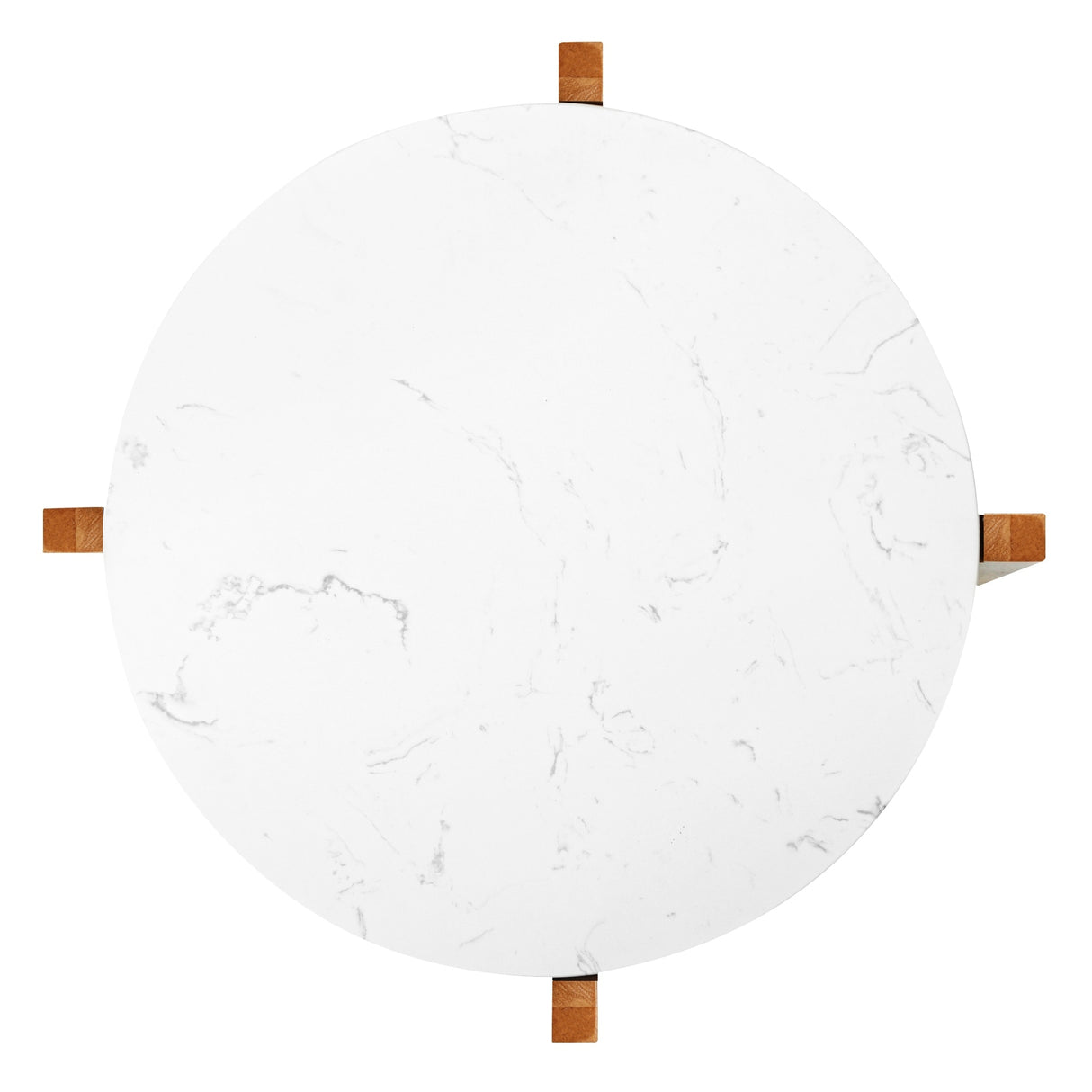 Modern Faux Marble Round Side Table - 19.7"L x 19.7"W x 23.6"H