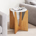 Modern Faux Marble Round Side Table - 19.7"L x 19.7"W x 23.6"H