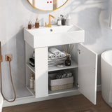 Modern Floating Bathroom Vanity with Ceramic Basin