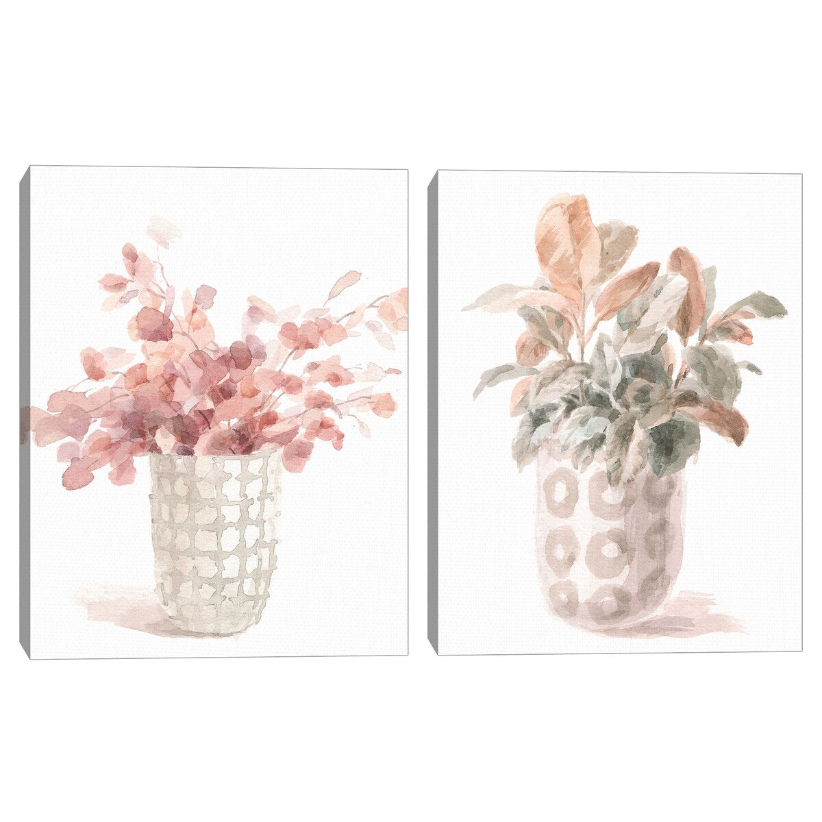 Modern Floral I Crop, Modern Floral II Crop by Danhui Nai Canvas Art Prints