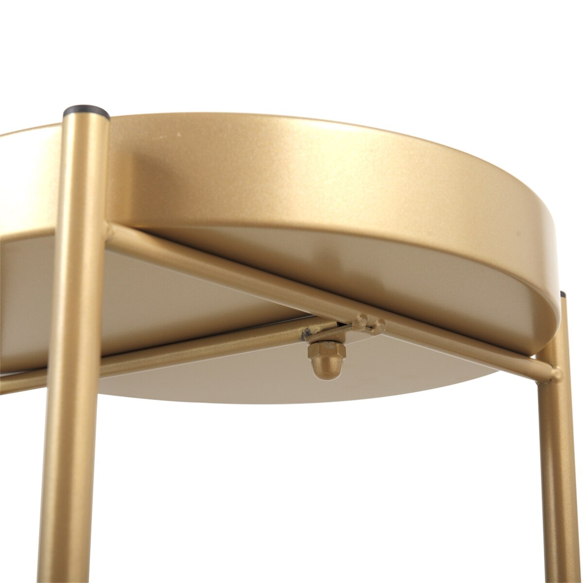 Modern Folding Metal 2-Tier Plant Stand