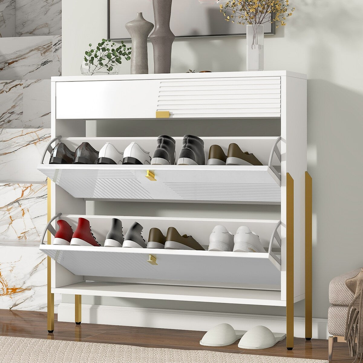 Modern Free Standing Shoe Rack for Heels