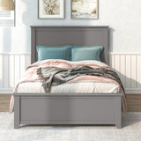 Modern Full Bed Frame with Storage Kids Teens Solid Wood Platform Bed, No Spring Box Needed Suitable for Bedroom Apartment