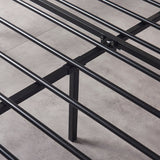 Modern Full Size Metal Platform Bed Frame with Wooden Headboard and Footboard, Large Under Bed Storage, Easy Assembly