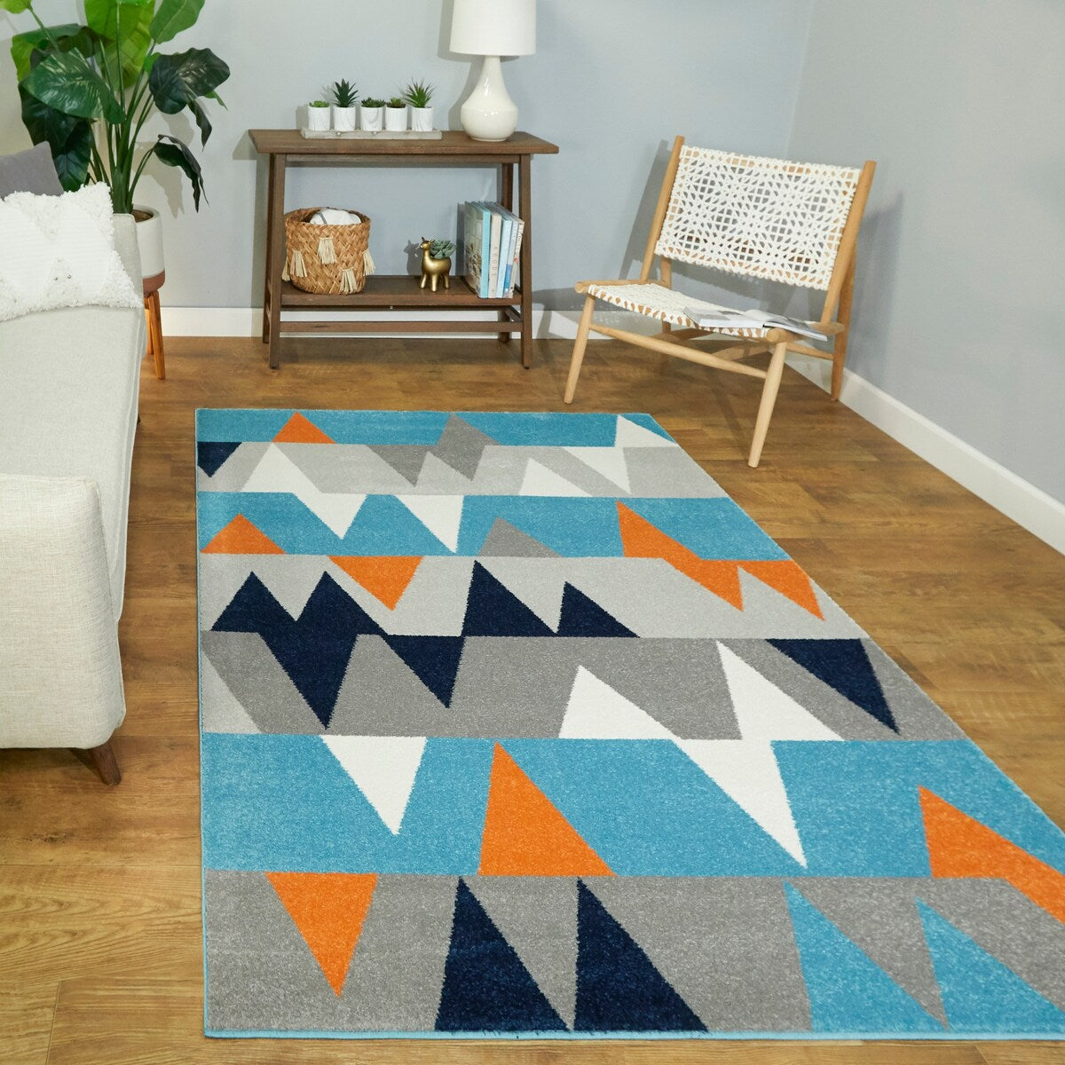 Modern Multicolor Geometric Contemporary Area Rug