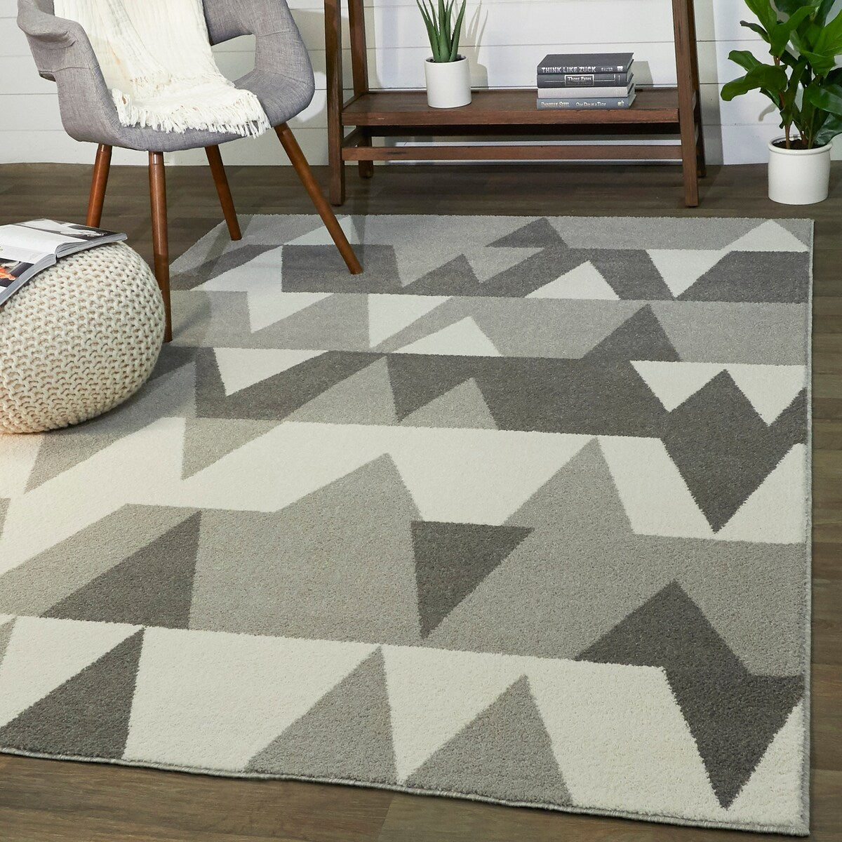 Modern Multicolor Geometric Contemporary Area Rug