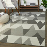 Modern Multicolor Geometric Contemporary Area Rug
