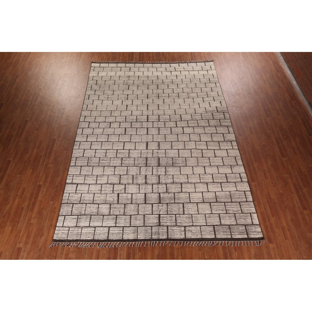 Modern Geometric Moroccan Large Area Rug Hand-Knotted Wool Carpet - 10'0"x 15'5"