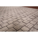 Modern Geometric Moroccan Large Area Rug Hand-Knotted Wool Carpet - 10'0"x 15'5"