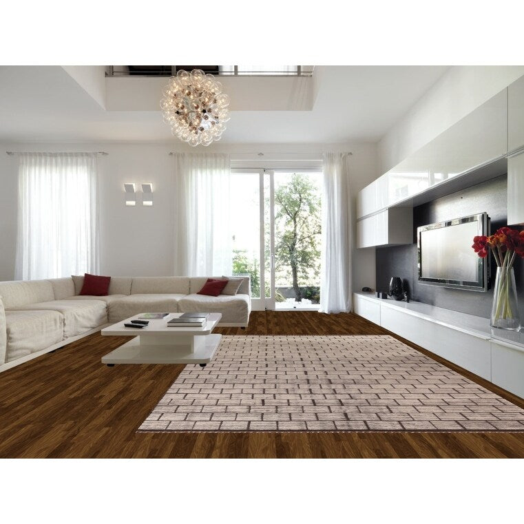 Modern Geometric Moroccan Large Area Rug Hand-Knotted Wool Carpet - 10'0"x 15'5"