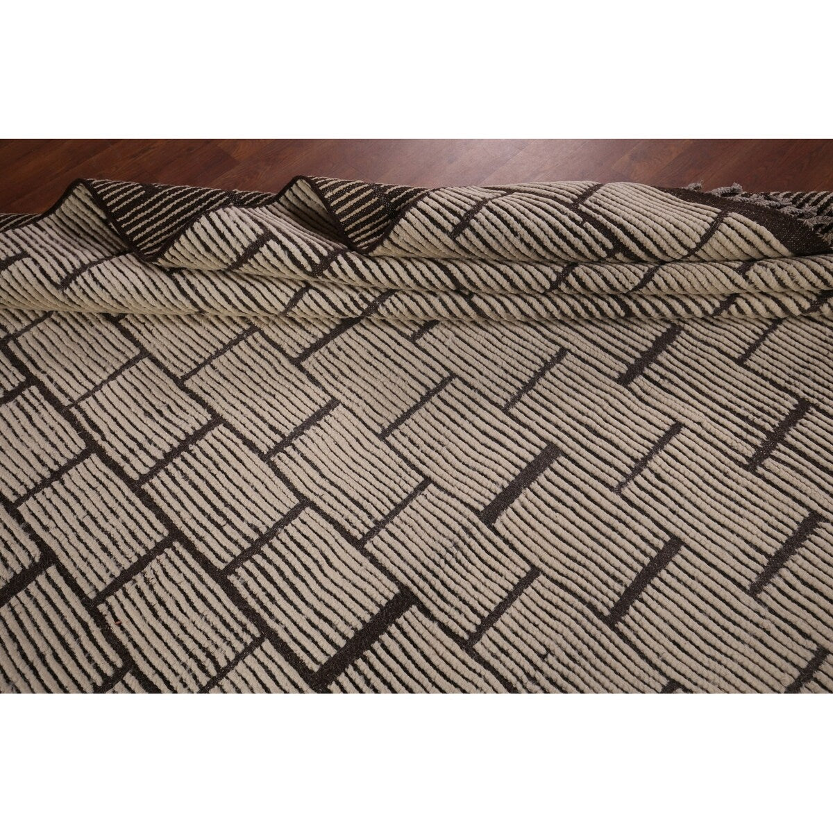 Modern Geometric Moroccan Large Area Rug Hand-Knotted Wool Carpet - 10'0"x 15'5"