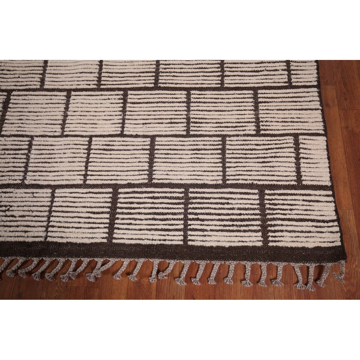 Modern Geometric Moroccan Large Area Rug Hand-Knotted Wool Carpet - 10'0"x 15'5"