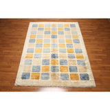 Modern Contemporary Glam Gabbeh Persian Oriental Hand-knotted Multicolored Wool Indoor Rectangular Area Rug (6' x 9')