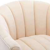 SEYNAR Modern Glam Velvet Accent Vanity Chair with Golden Metal Legs for Living Room