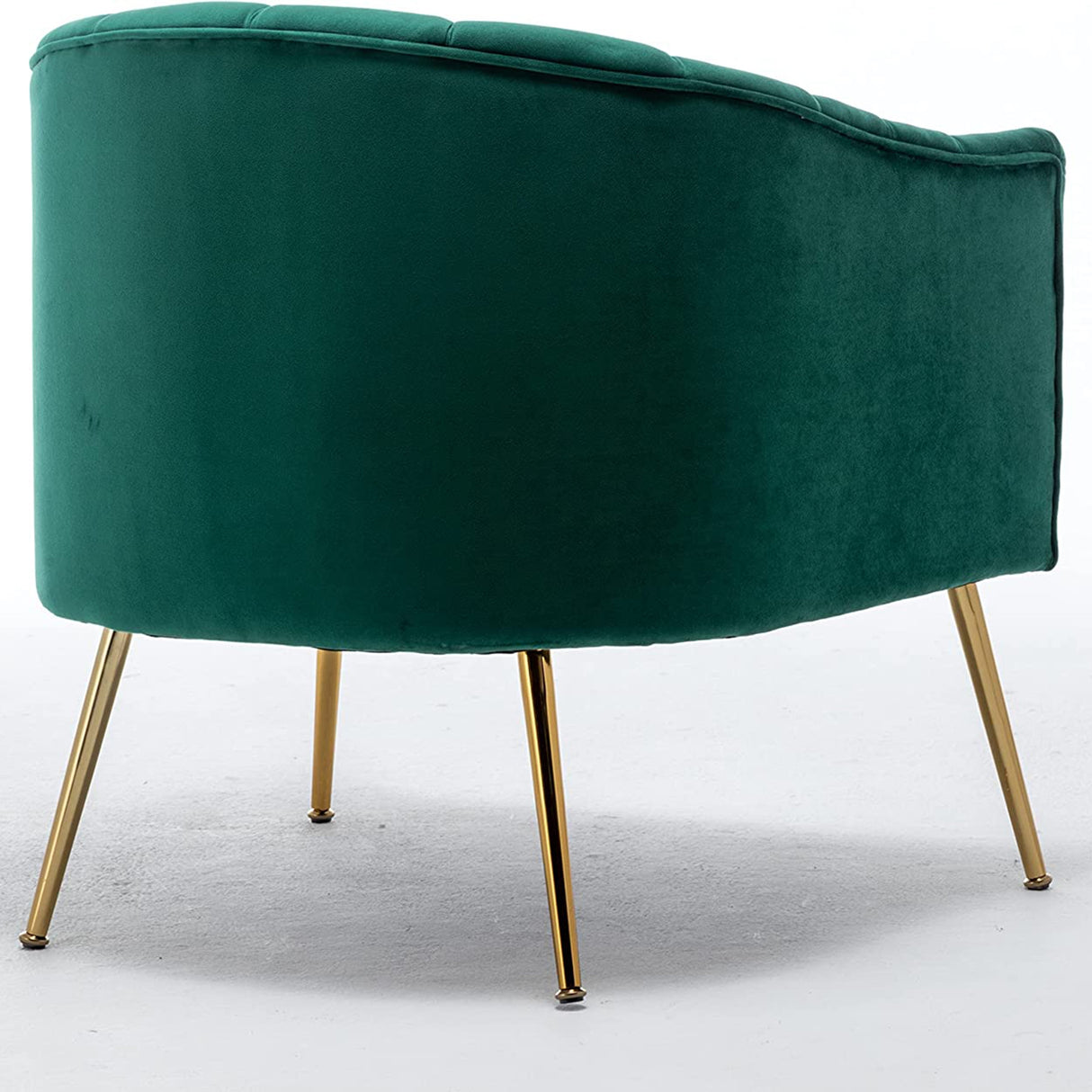 SEYNAR Modern Glam Velvet Accent Vanity Chair with Golden Metal Legs for Living Room