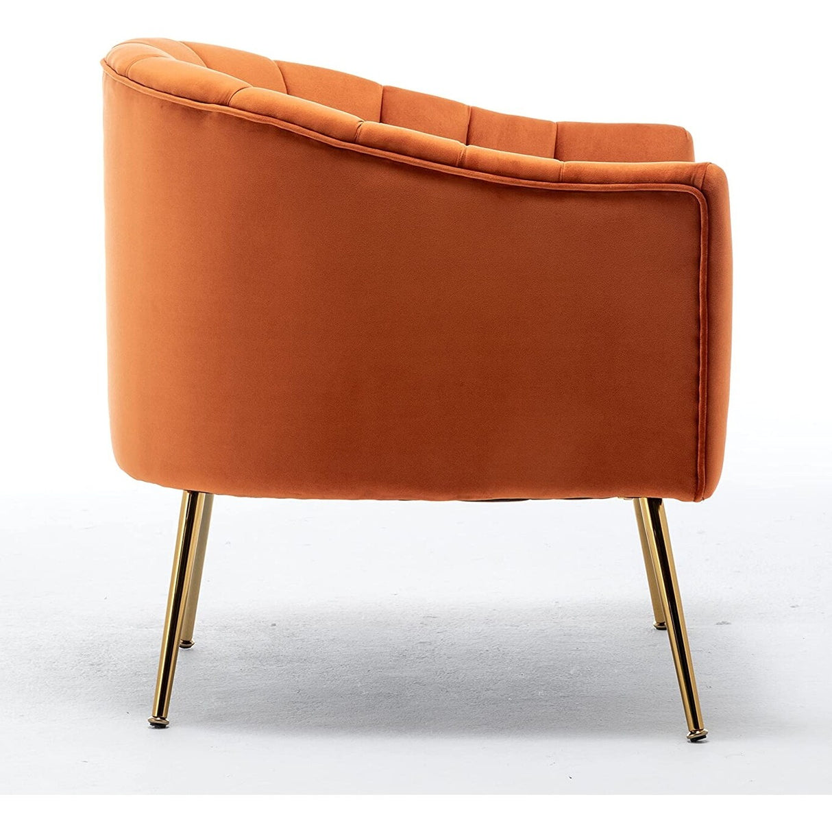 SEYNAR Modern Glam Velvet Accent Vanity Chair with Golden Metal Legs for Living Room