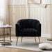 SEYNAR Modern Glam Velvet Accent Vanity Chair with Golden Metal Legs for Living Room