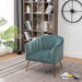 SEYNAR Modern Glam Velvet Accent Vanity Chair with Golden Metal Legs for Living Room