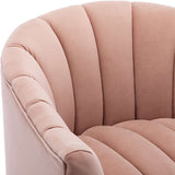 SEYNAR Modern Glam Velvet Accent Vanity Chair with Golden Metal Legs for Living Room