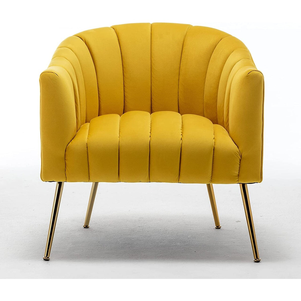 SEYNAR Modern Glam Velvet Accent Vanity Chair with Golden Metal Legs for Living Room