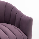 SEYNAR Modern Glam Velvet Accent Vanity Chair with Golden Metal Legs for Living Room