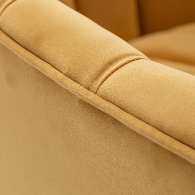 SEYNAR Modern Glam Velvet Accent Vanity Chair with Golden Metal Legs for Living Room