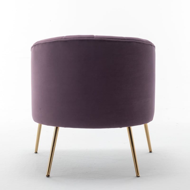 SEYNAR Modern Glam Velvet Accent Vanity Chair with Golden Metal Legs for Living Room