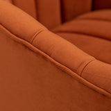 SEYNAR Modern Glam Velvet Upholstered Round Swivel Accent Arm Barrel Chair for Living Room