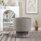 SEYNAR Modern Glam Velvet Upholstered Round Swivel Accent Arm Barrel Chair for Living Room