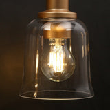 Modern Gold 3-Light Glass Bathroom Vanity light Bell Wall Sconces - W22.8" * L10.8"