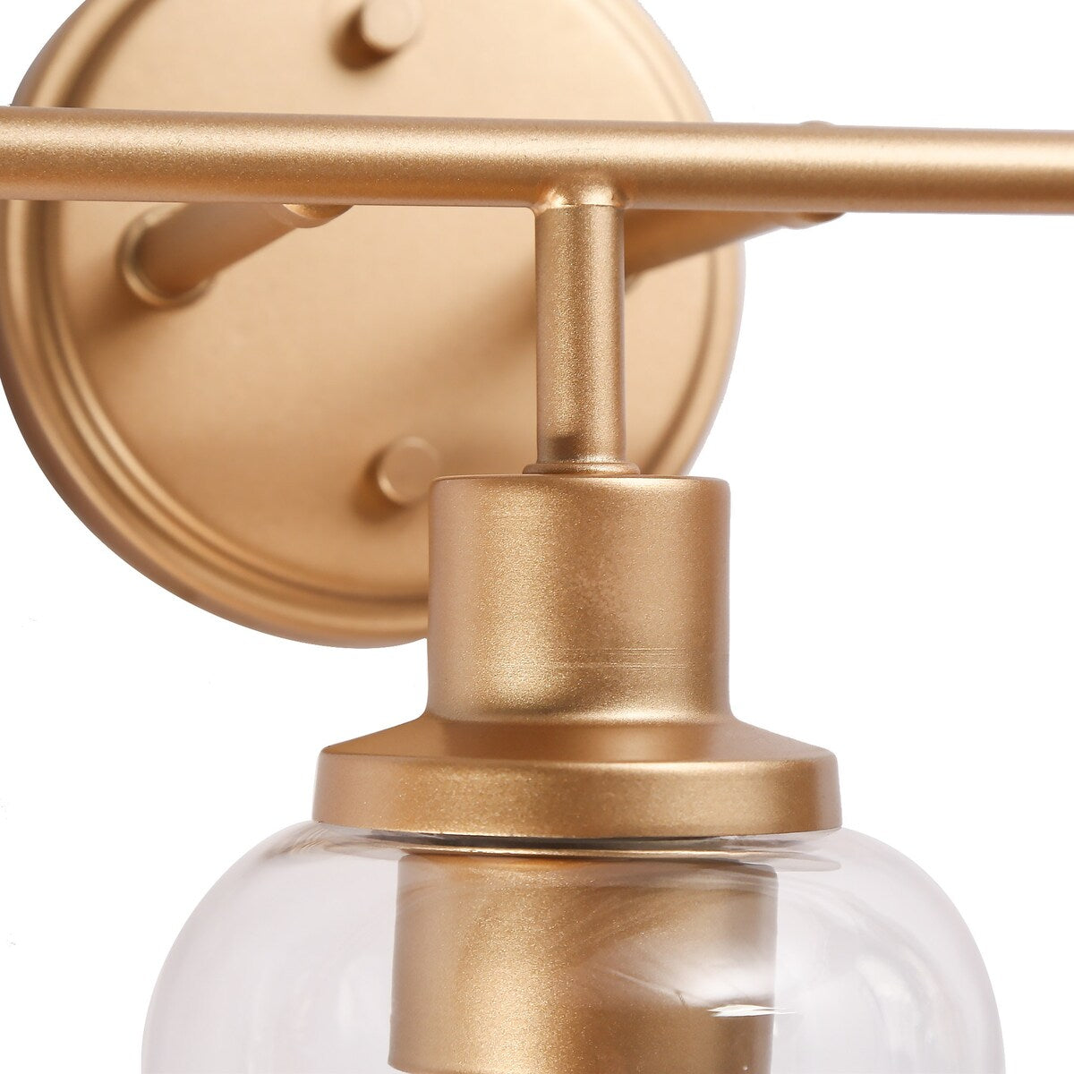 Modern Gold 3-Light Glass Bathroom Vanity light Bell Wall Sconces - W22.8" * L10.8"