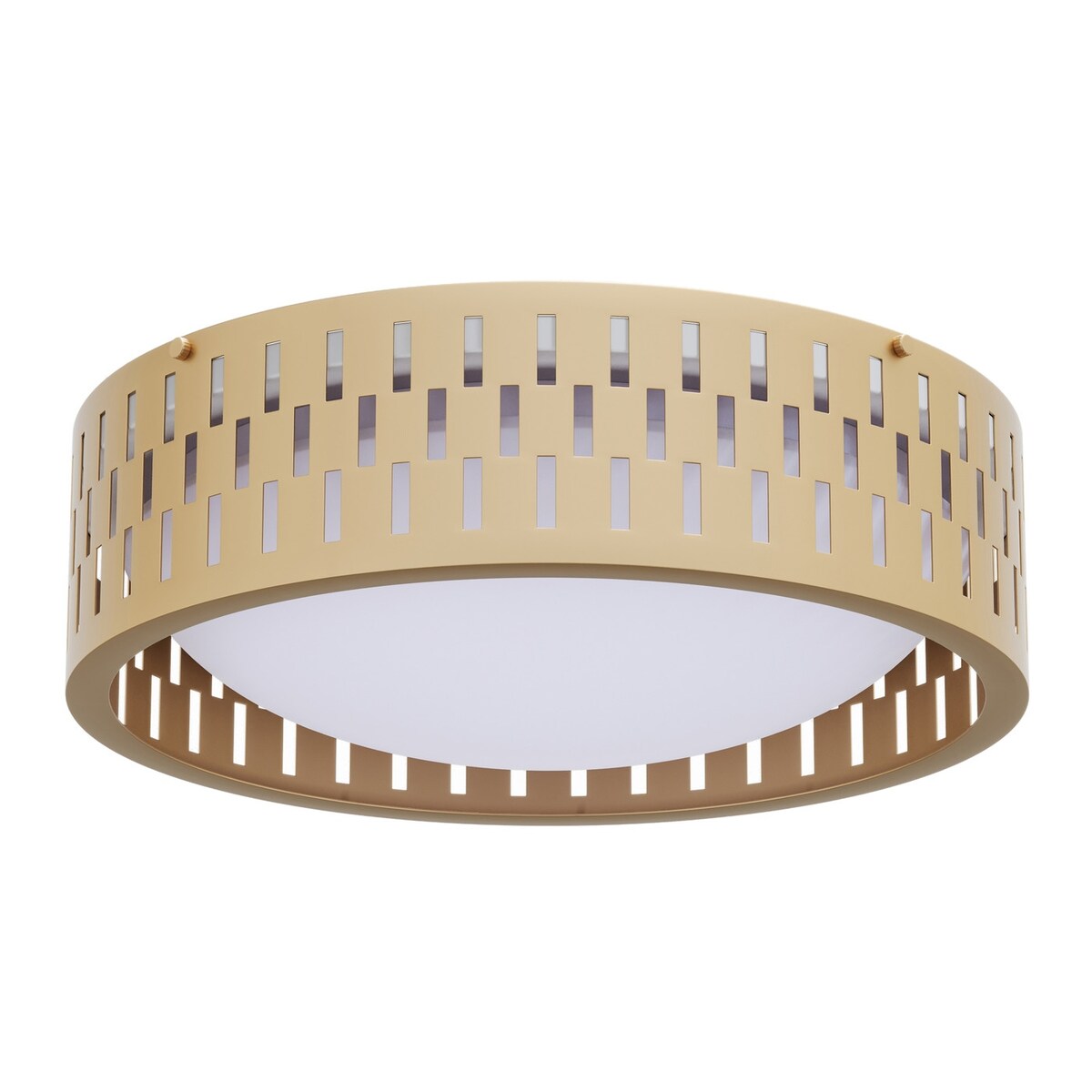 Modern Gold Finish Hollow-Carved Design Flush Mount LED Ceiling Light